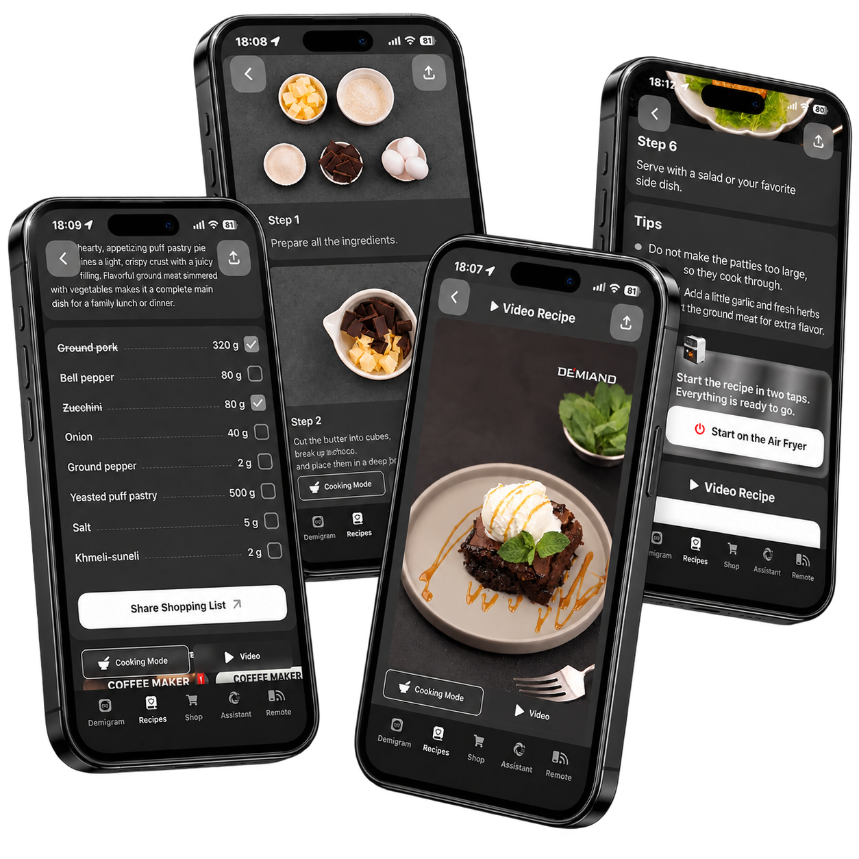 Ingredients, photo steps, video and send-to-air-fryer recipe experience
